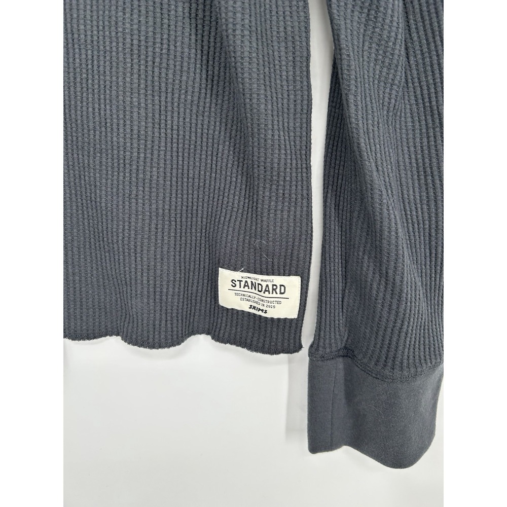SKIMS Waffle Long Sleeve Top Womens Small Graphite Knit Cotton T Shirt Thermal - Picture 6 of 7